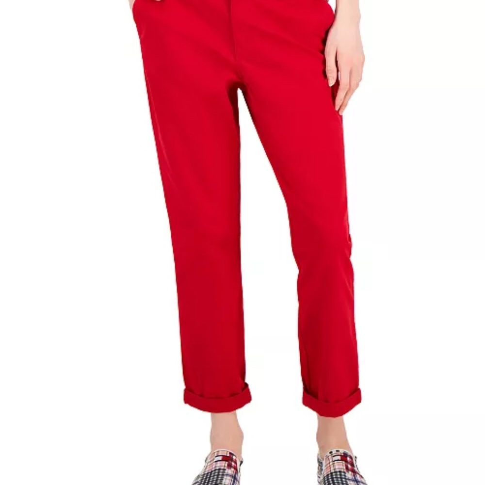 Tommy Hilfiger Red Hampton Chino Women’s size 12 - NWT